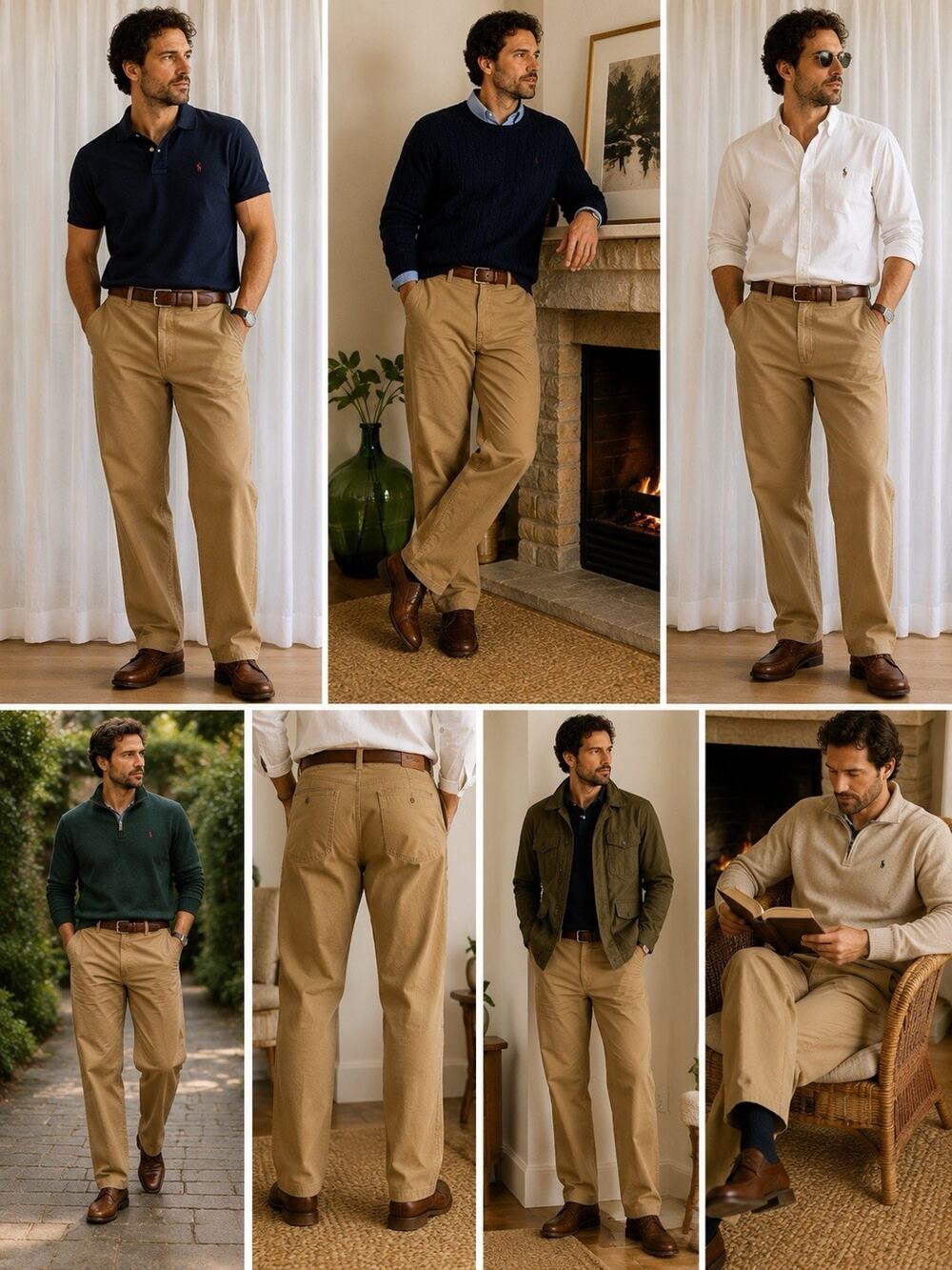 Polo Ralph Lauren Men’s Chino Pants Khaki Color Straight 34/30 Cotton